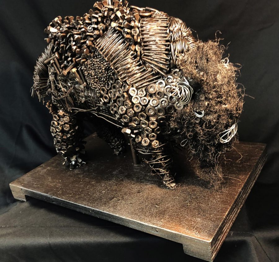 Ty Neelys Bison Sculpture (photo courtesy Ty Neely)