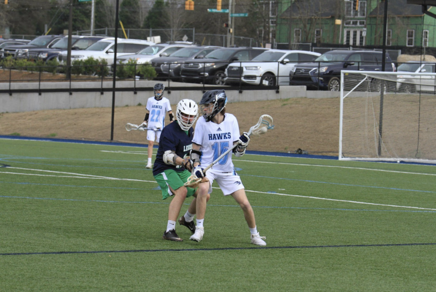 Wilkes Dolan ‘22 prepares to dust the Legion Collegiate defender that has foolishly challenged him to a 1 on 1.
PC: St. Johns Photography, 2020.