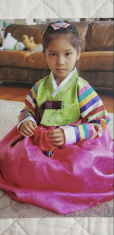 Picture of Hailey Kim when she was younger on Chinese New Year