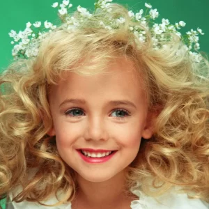 JonBenet Ramsey in a children's pageant competition photo in Teen Vogue 2017(posthumous)