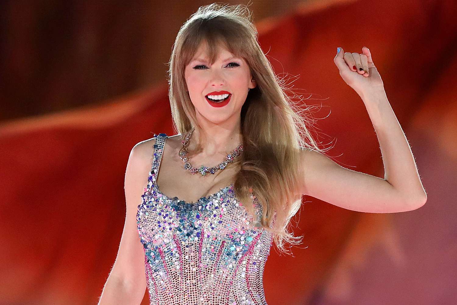 Swift performing on her Eras Tour in Tampa, Florida. Photo courtesy of People.