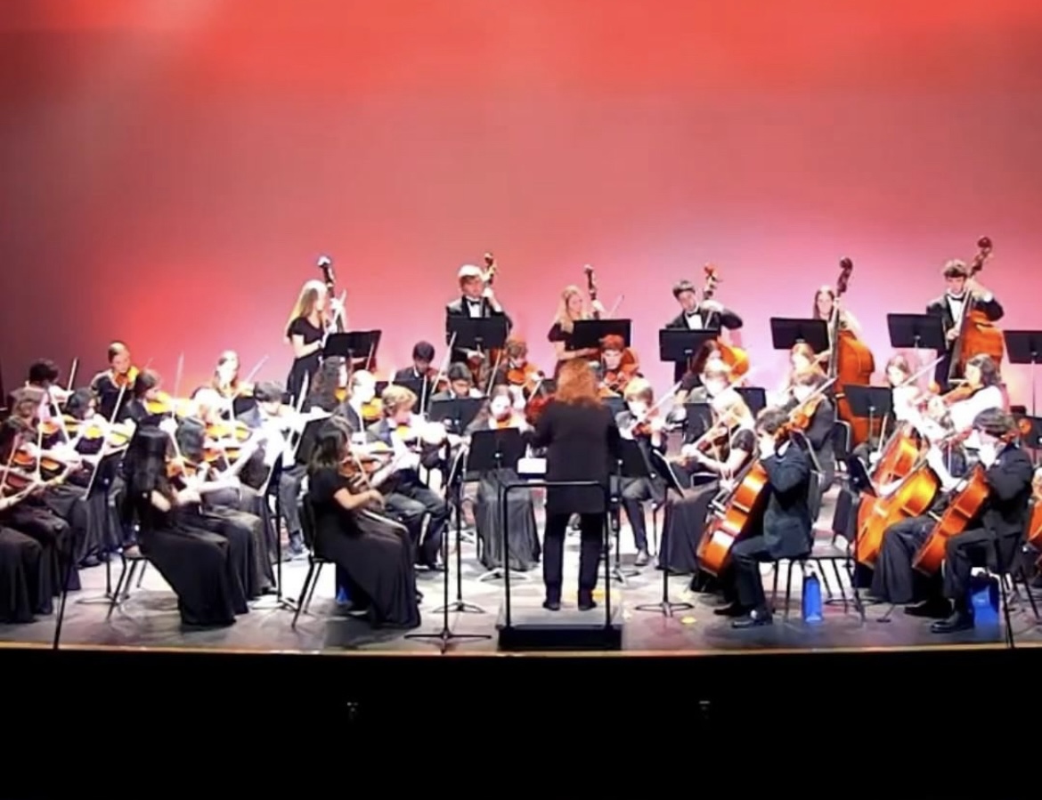 The Upper School Orchestra during a performance (Charlotte Latin Arts on Instagram).